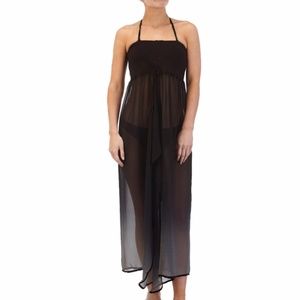 NEW Black and Grey Ombre Chiffon Bandeau Cover-Up